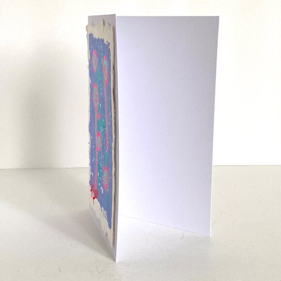 Colorful Abstract Acrylic Art Handmade Original Blank Greeting Card and Envelope - Picture 3 of 5